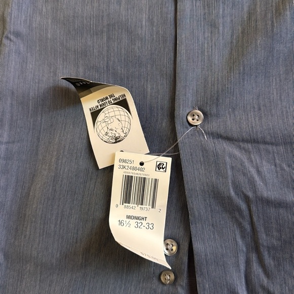 Calvin Klein Non Iron Button Down Dress Slim Fit Dress Shirt Size 16 1/2 32-33 - Picture 5 of 9